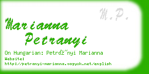 marianna petranyi business card